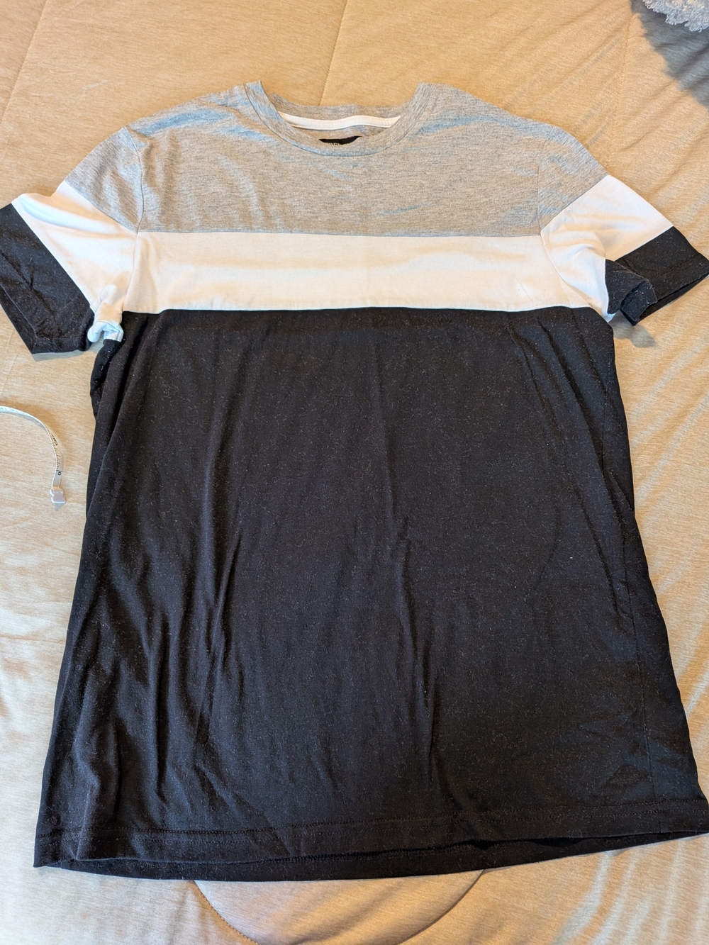 Free Planet Men’s Colorblock Crew Tee - Gray, White & Black